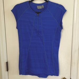 Athleta Women’s Short-Sleeve Blue Cycling Jersey | Size Small